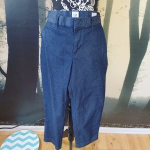 GAP Blue Slim City Crop Pant